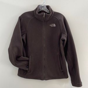 The North Face brown fleece jacket